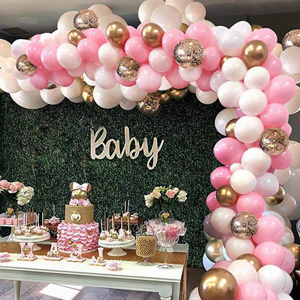 Dreamy Pink & Gold Balloon Arch Kit (127 Pieces)