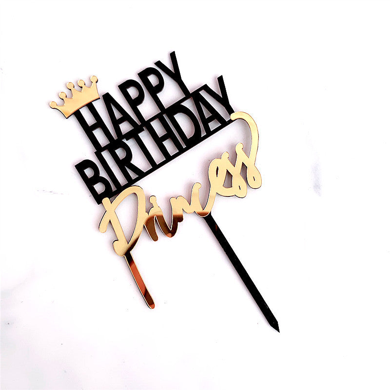 Acrylic Cake Topper – Royal Crown Theme (King, Queen, Prince & Princess)