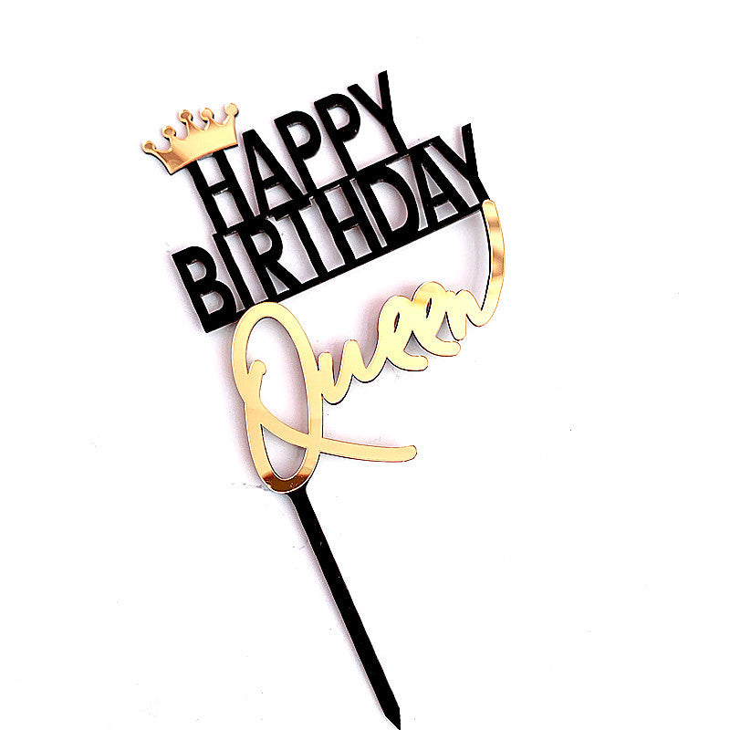 Acrylic Cake Topper – Royal Crown Theme (King, Queen, Prince & Princess)