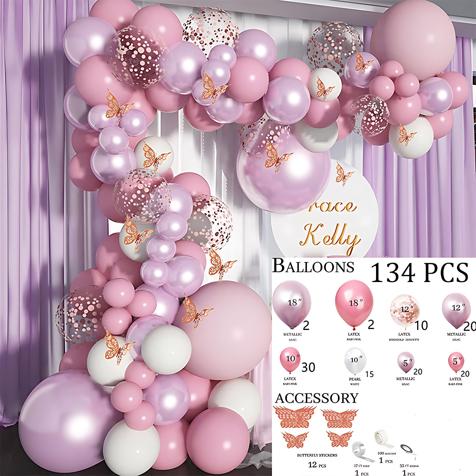 Macaron Balloon Display Kit (Multi-Colour Pastel)/Birthday Party,Baby Shower
