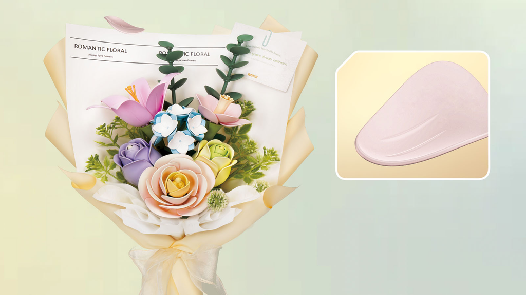 Robotime DIY Springtime Bouquet 3D Puzzle –  Plastic FlowerCraft Kit & Home Decor