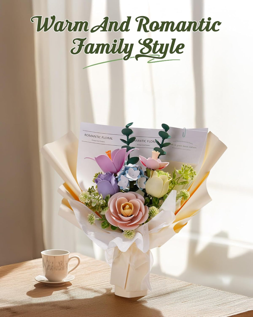 Robotime DIY Springtime Bouquet 3D Puzzle –  Plastic FlowerCraft Kit & Home Decor