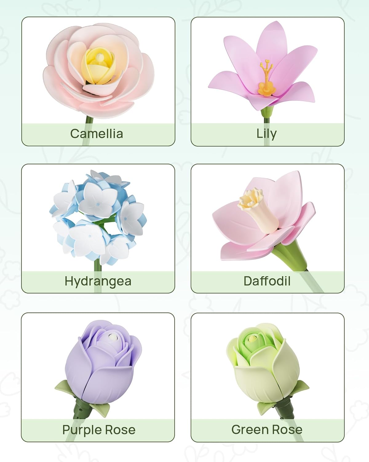 Robotime DIY Springtime Bouquet 3D Puzzle –  Plastic FlowerCraft Kit & Home Decor