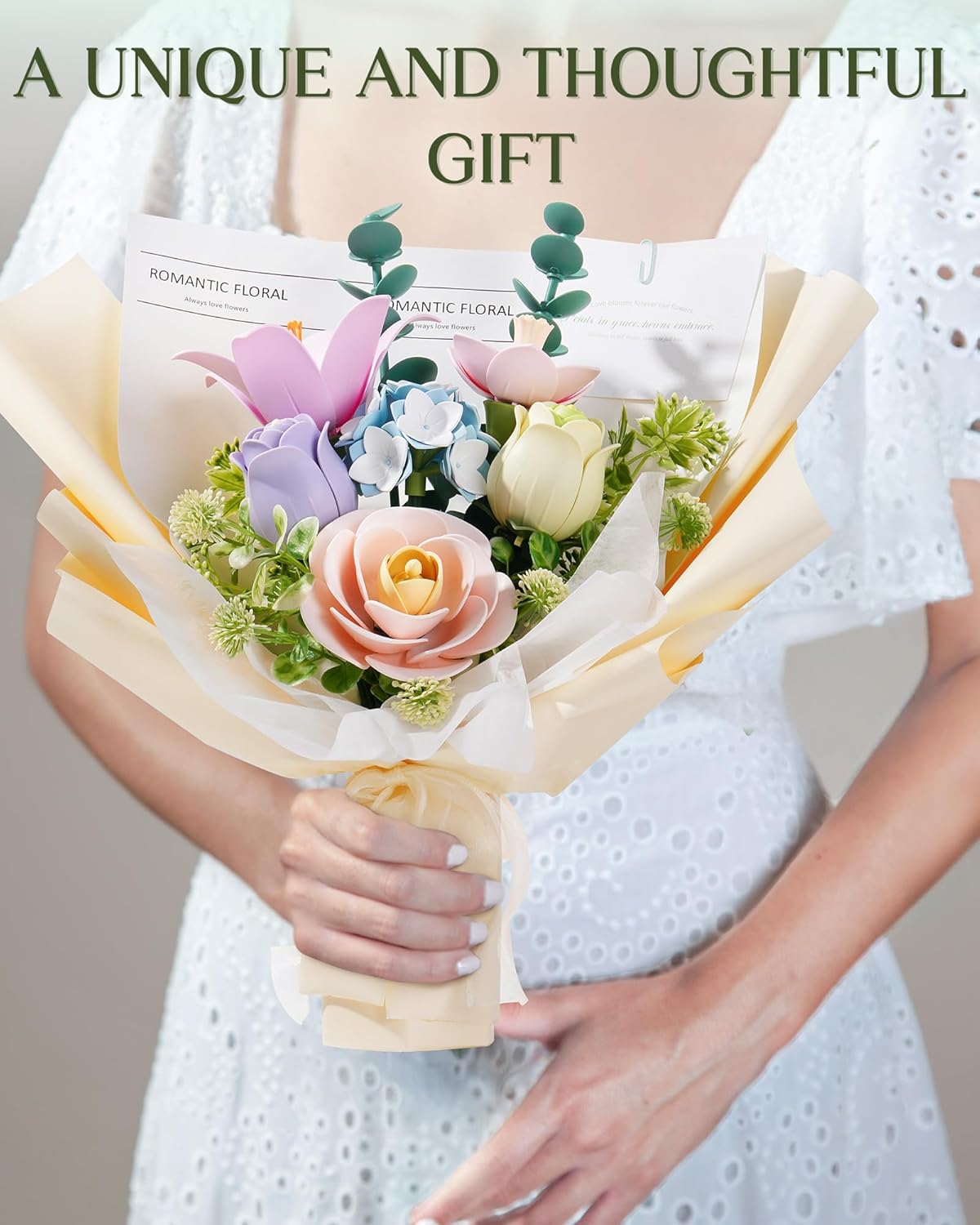 Robotime DIY Springtime Bouquet 3D Puzzle –  Plastic FlowerCraft Kit & Home Decor