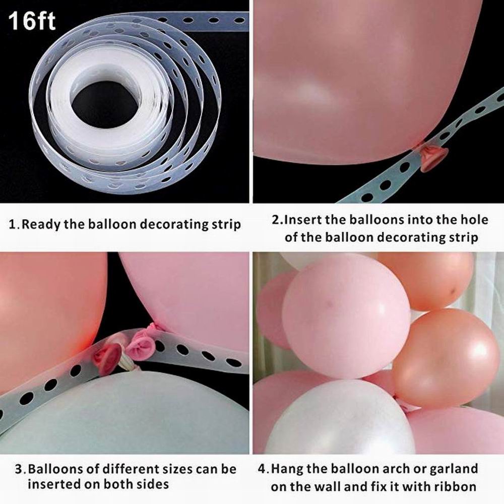 Dreamy Pink & Gold Balloon Arch Kit (127 Pieces)
