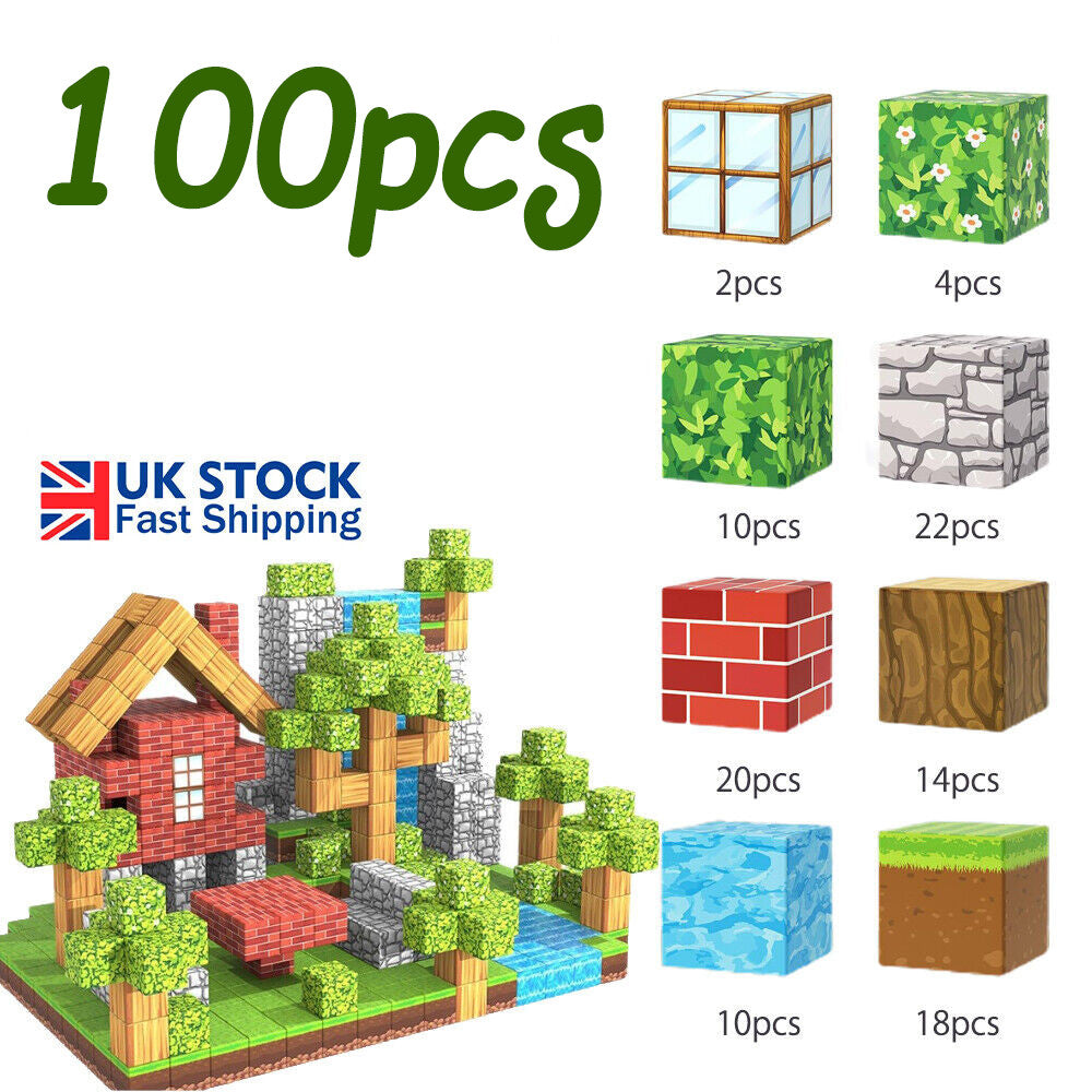 Magnetic Pixel World Building Blocks for Kids, STEM Learning Toy
