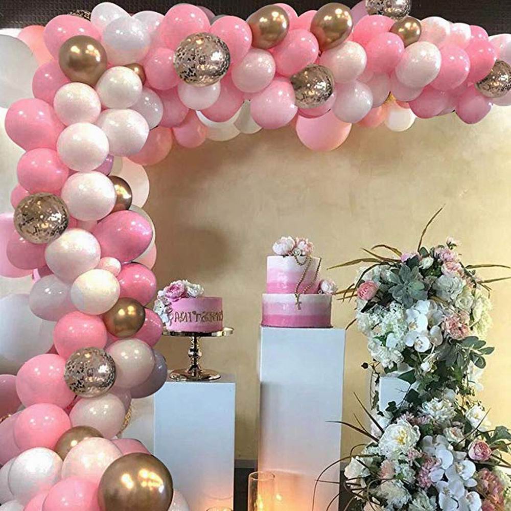 Dreamy Pink & Gold Balloon Arch Kit (127 Pieces)