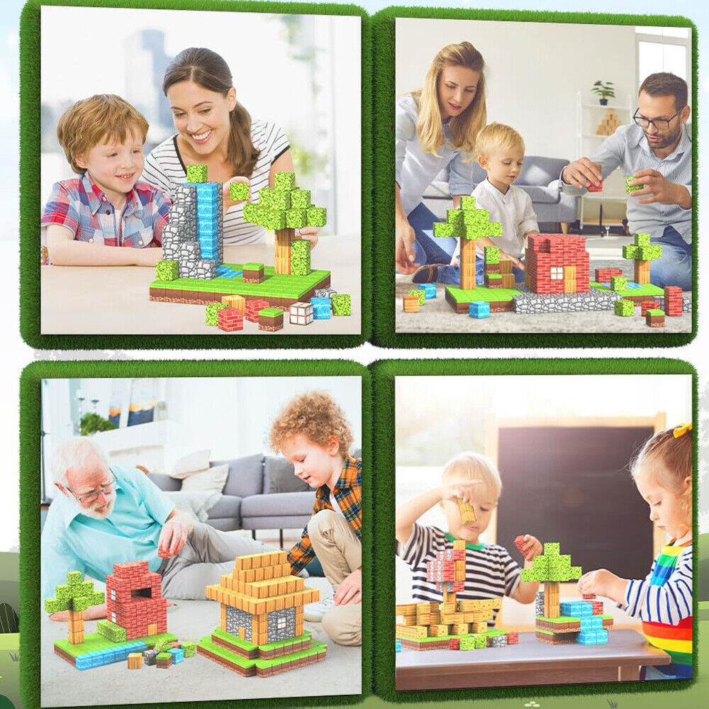 Magnetic Pixel World Building Blocks for Kids, STEM Learning Toy