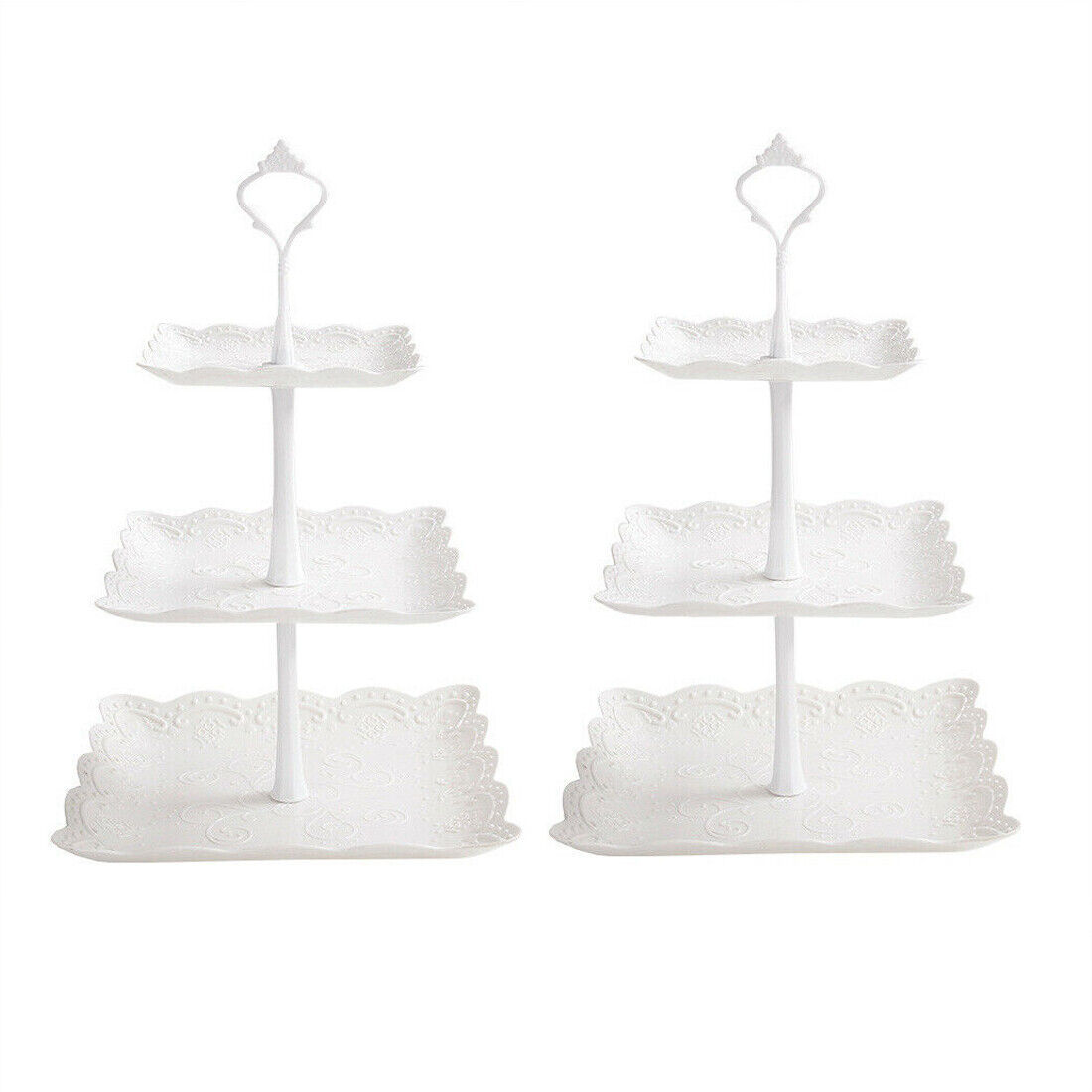 [Set of 2] 3-Level Dessert Display Towers