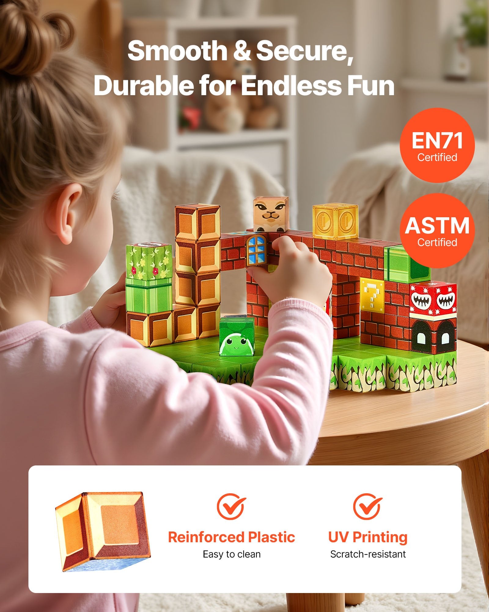 100-Piece STEM Learning Kit: Magnetic Building Cubes for Kids