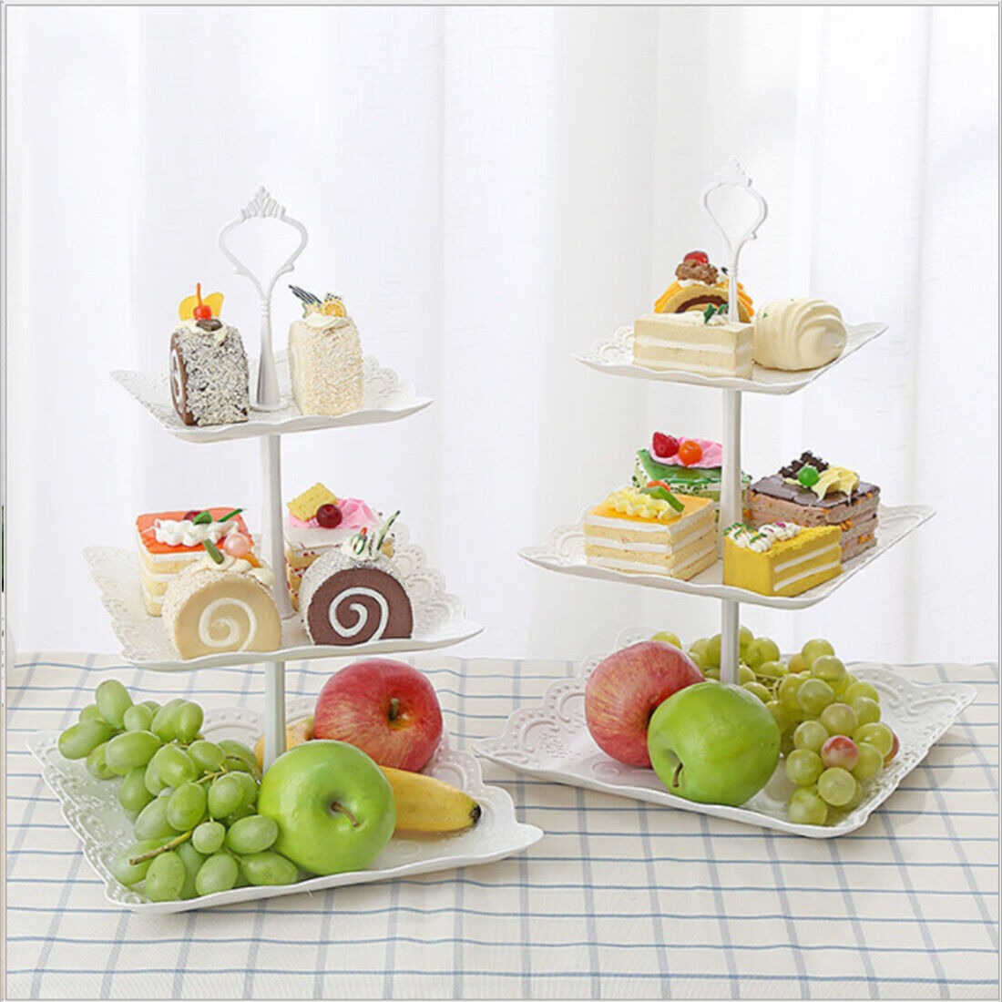 [Set of 2] 3-Level Dessert Display Towers