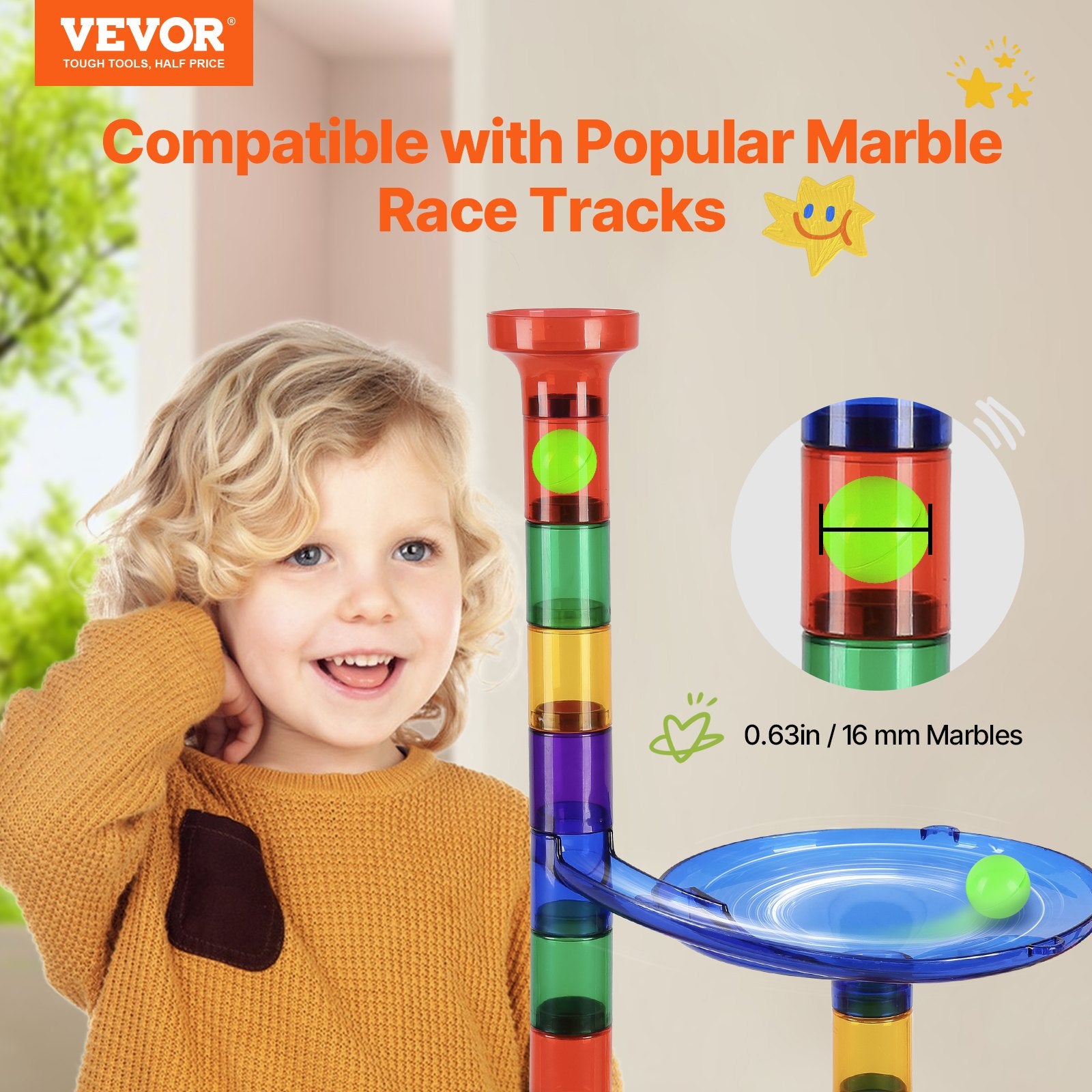 Ultimate 110-Piece Marble Run Set with Glow-in-the-Dark Marbles – STEM Building Toy