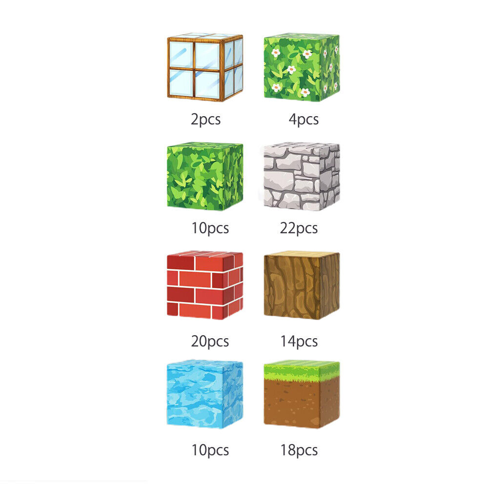 Magnetic Pixel World Building Blocks for Kids, STEM Learning Toy