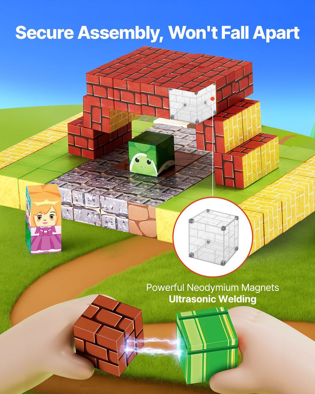 100-Piece STEM Learning Kit: Magnetic Building Cubes for Kids