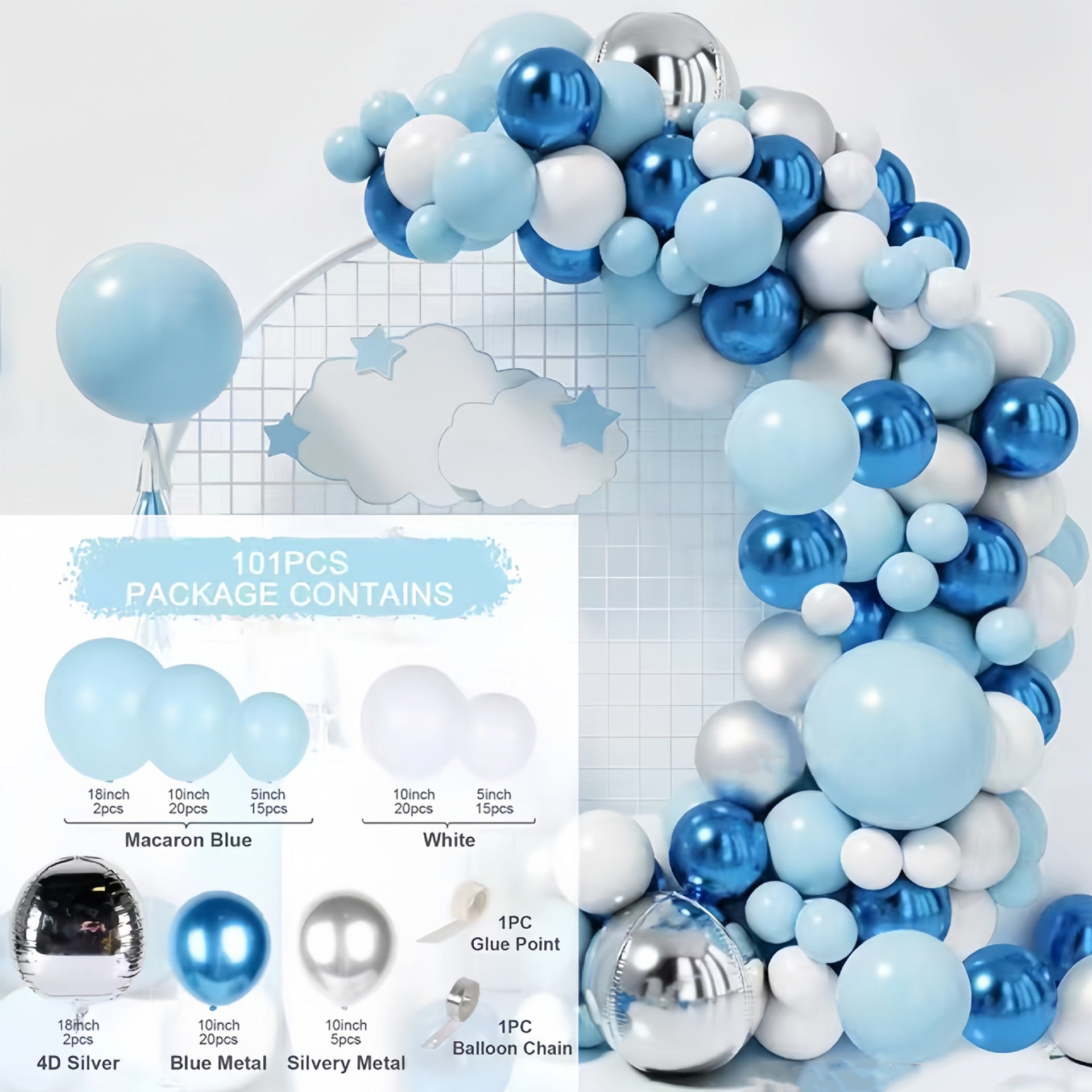 Macaron Balloon Display Kit (Multi-Colour Pastel)/Birthday Party,Baby Shower