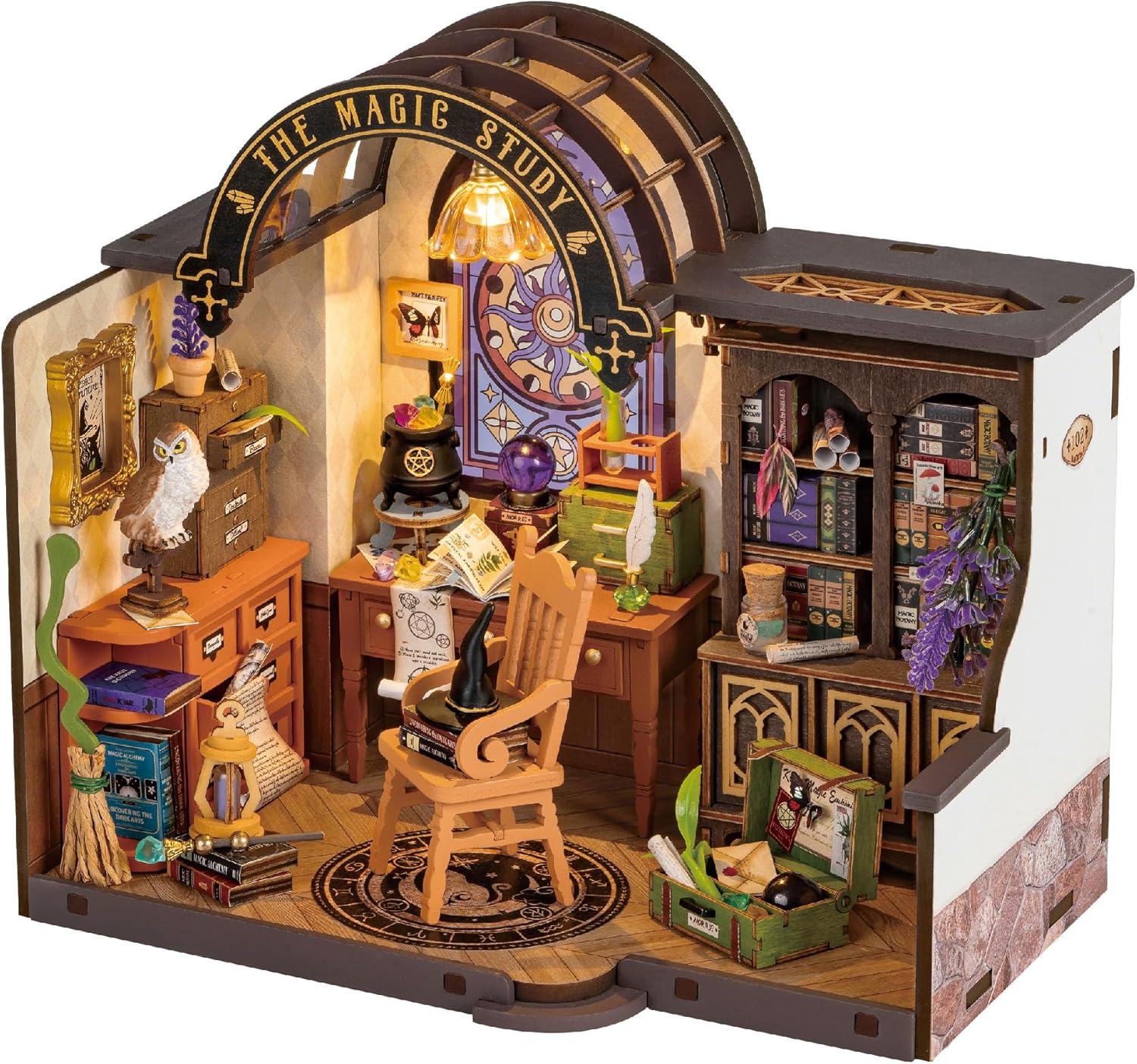ROBOTIME DIY Miniature House Kit Magic Study Craft Model Kits