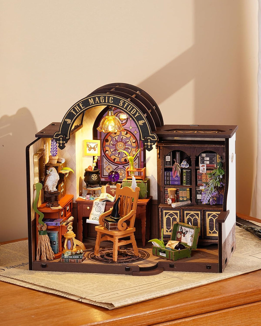 ROBOTIME DIY Miniature House Kit Magic Study Craft Model Kits